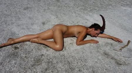 lying naked on the salt of the saltlake elton russia         