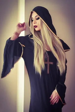 Halloween horny nun         