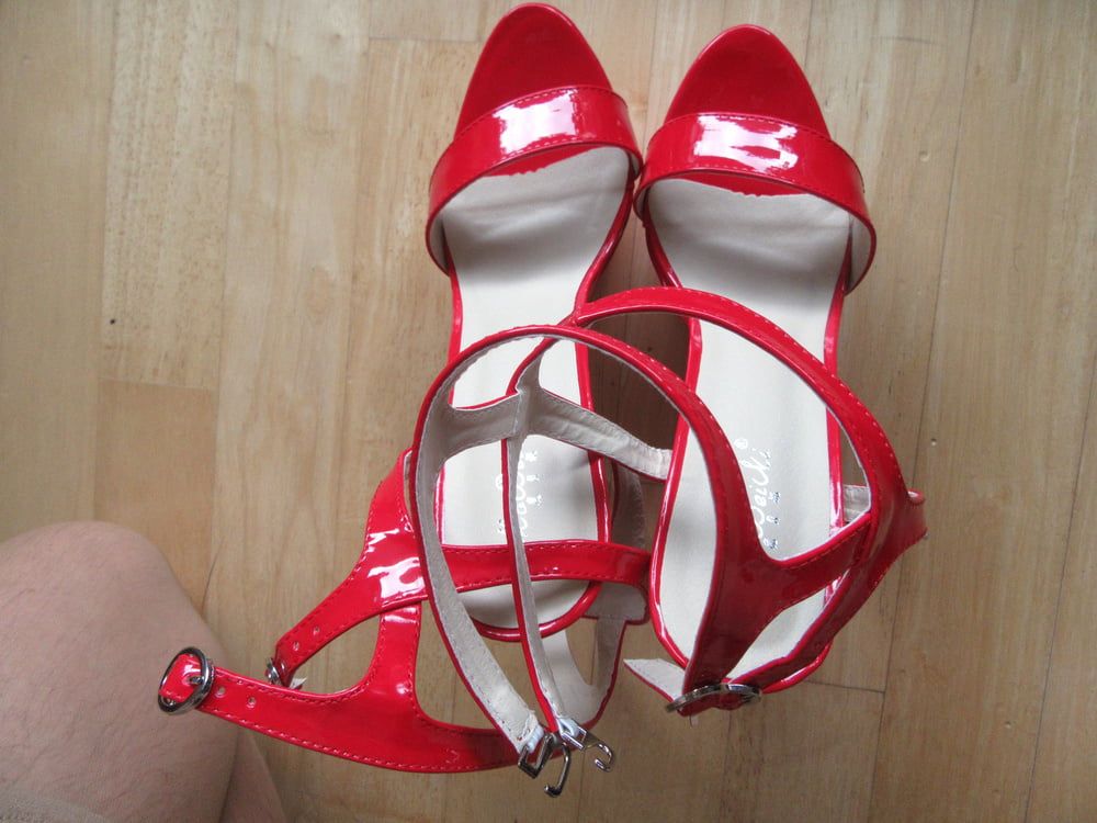 red platform sandals  #54