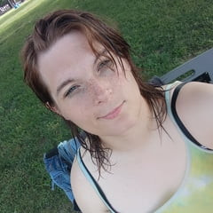 Me in a green tank top and grey panties 