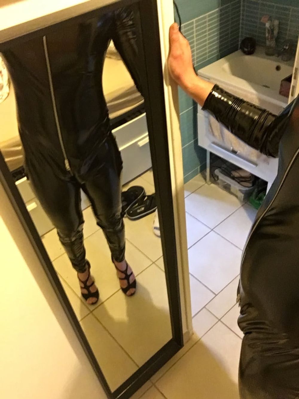 My new vinyl catsuit  #6