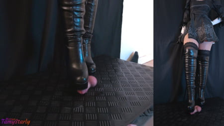 2B Nier Automata Crushing and Draining Your Cock and Balls