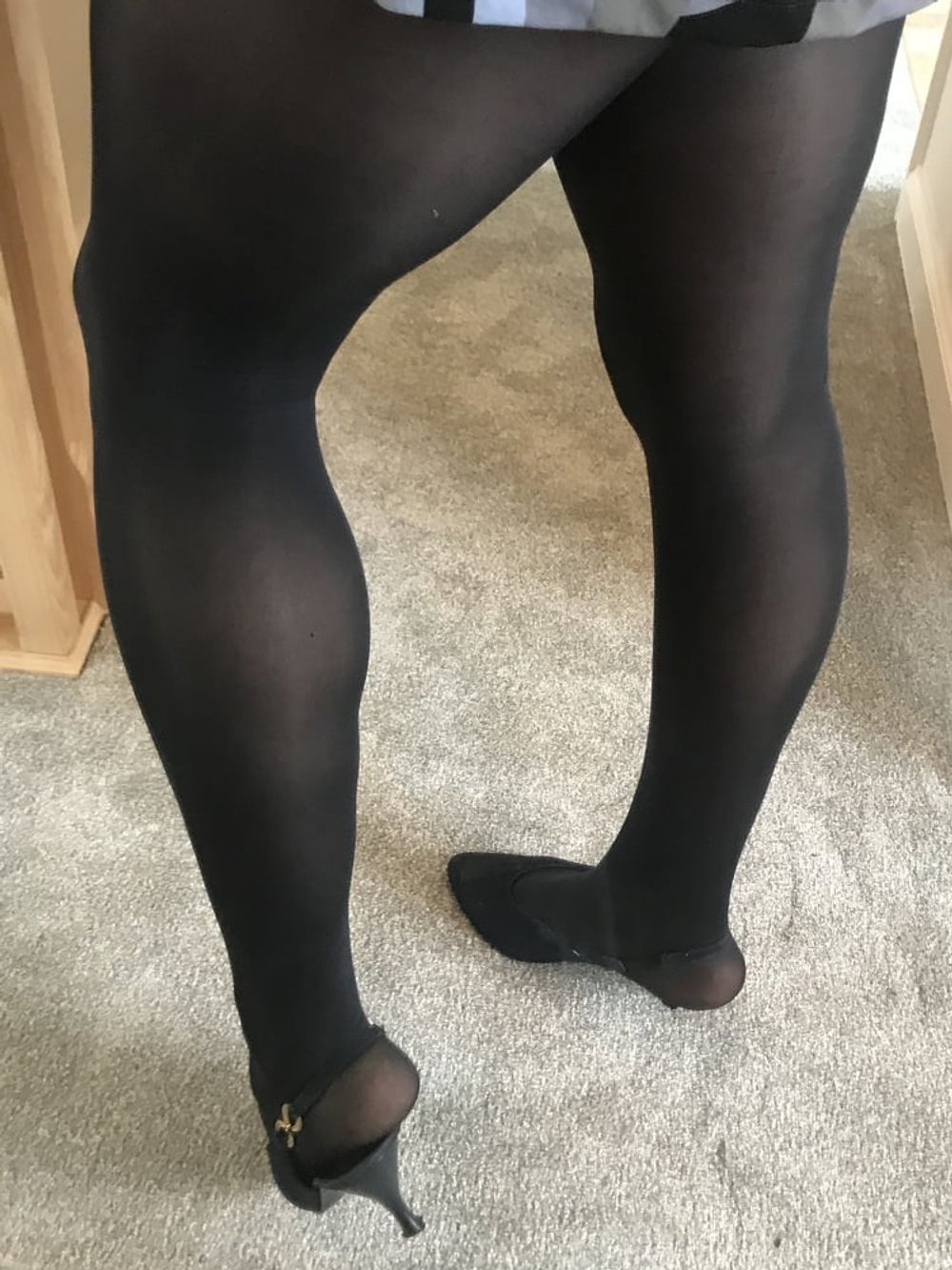 Blue opaque tights #3