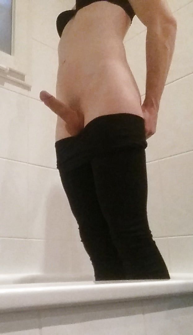 Horny in black leggings #8