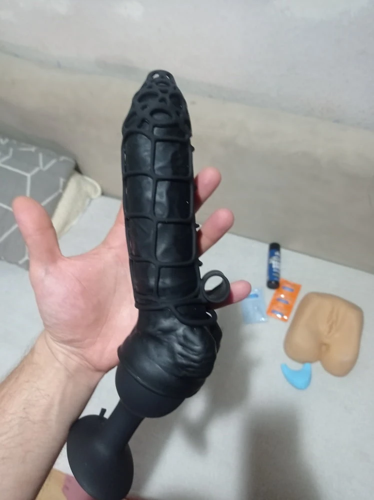 Horny Crossdresser Betty bitch play giant dildo 6