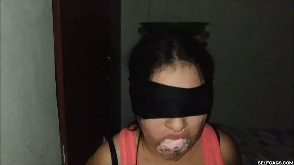 Gagged With 6 Socks And Clear Tape Gag - Selfgags #27