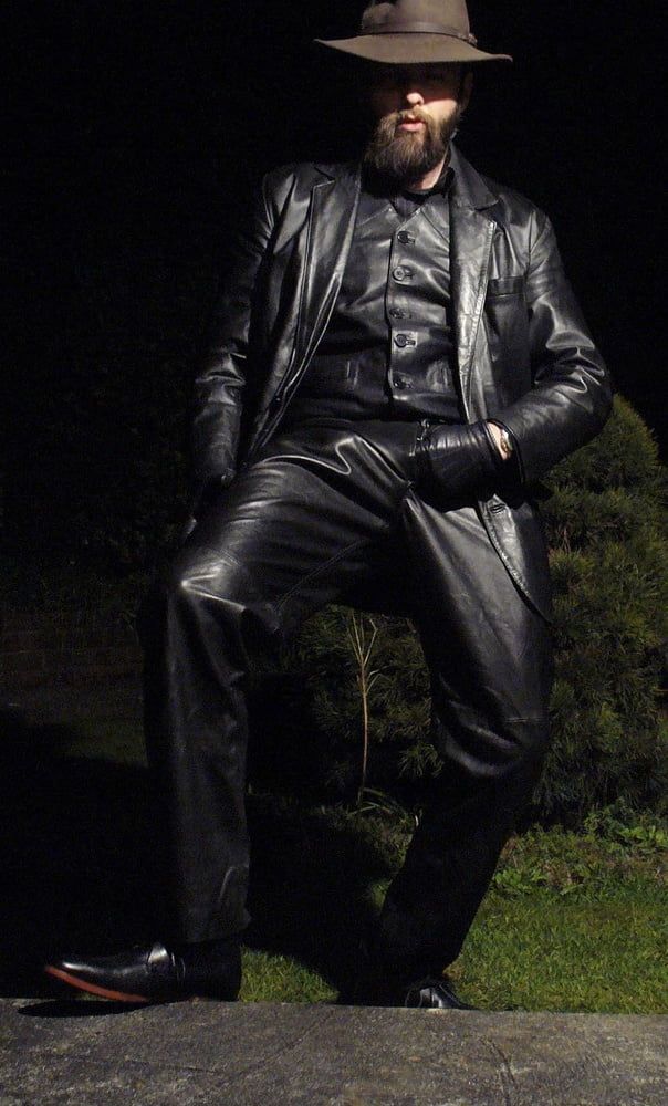 Leather Master outdoors at night #7