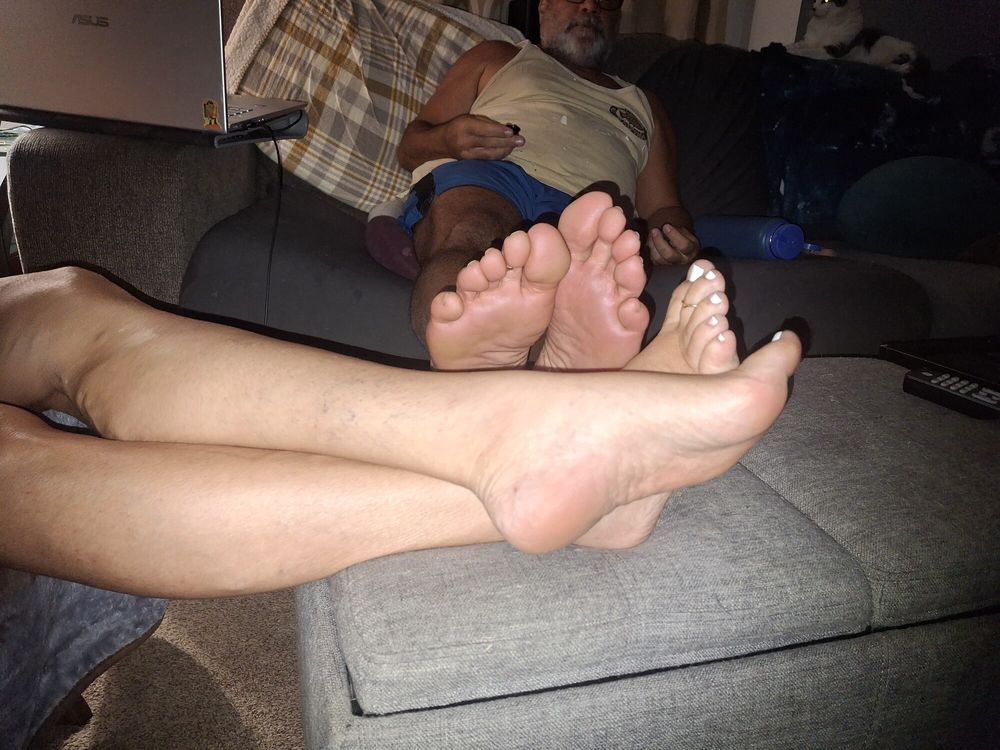 Showing off our legs and feet #2