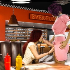 Futa on the Menu! Animated Threesome by Prime3DX 