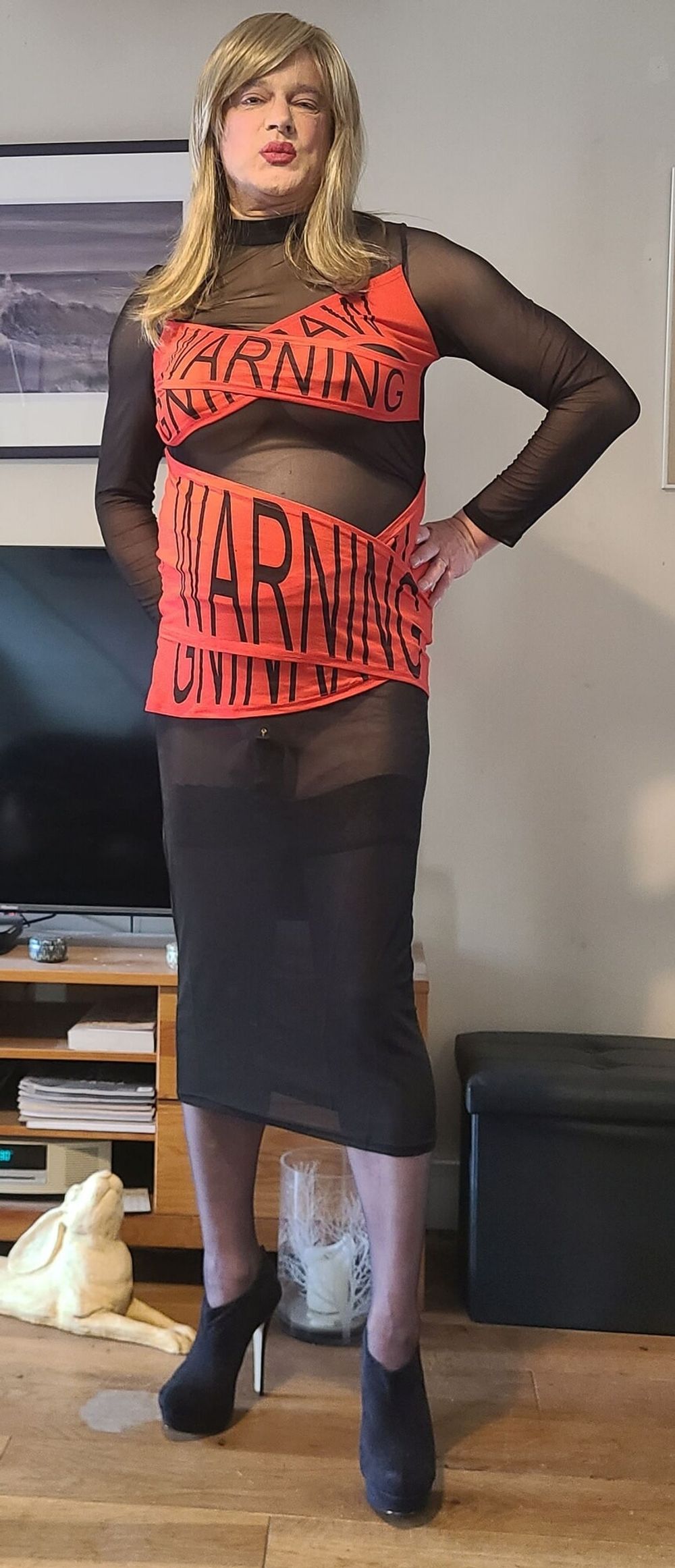 Sissy in warning dress #6