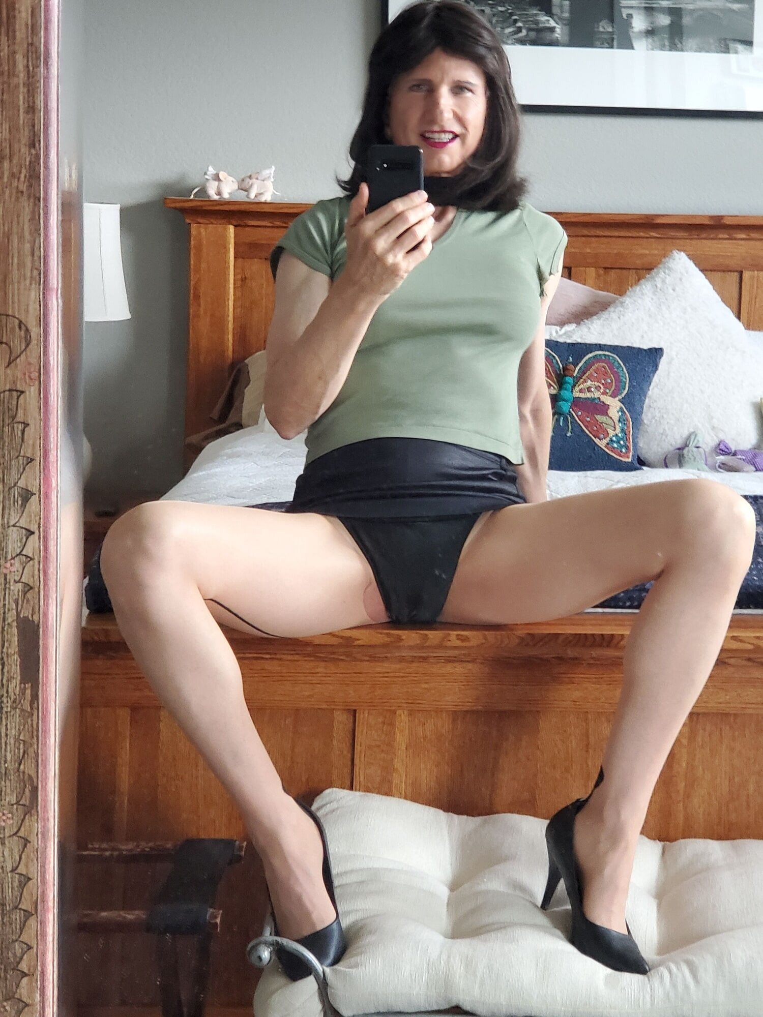 Black mini skirt #36