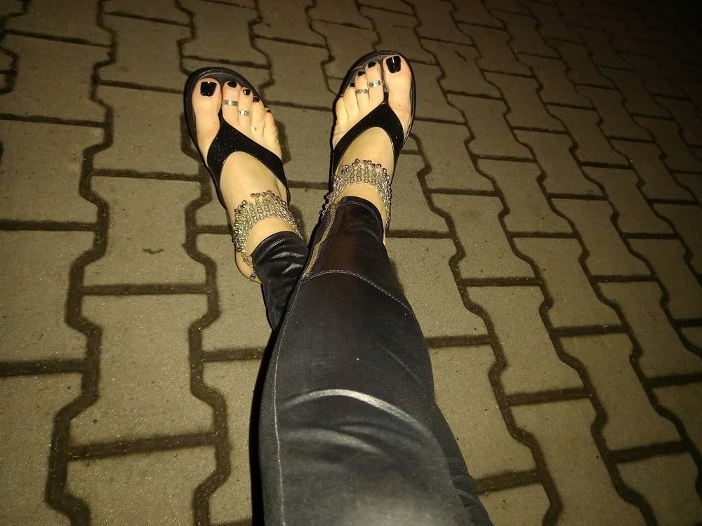 sexy feet and latex flip flops #23
