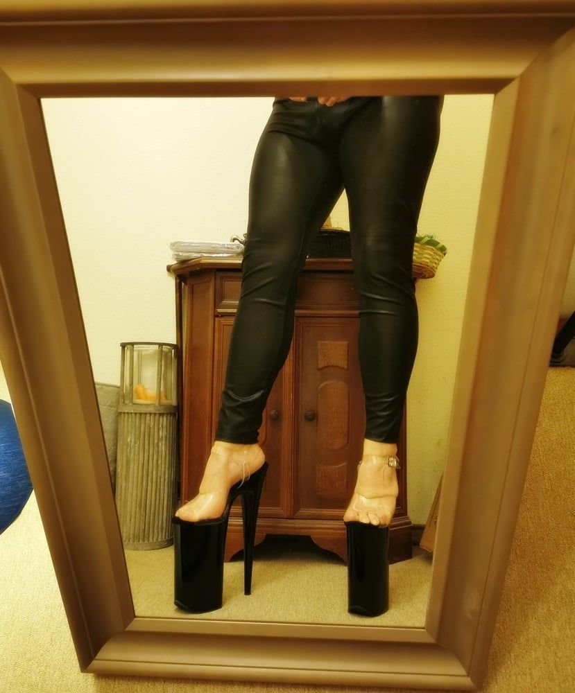 Mirror Play with Beyond Heels & Latex Leggings #6
