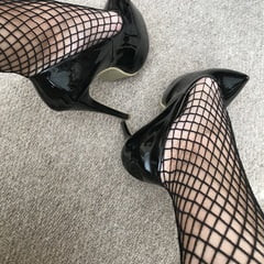 fishnets &amp; heels close-up