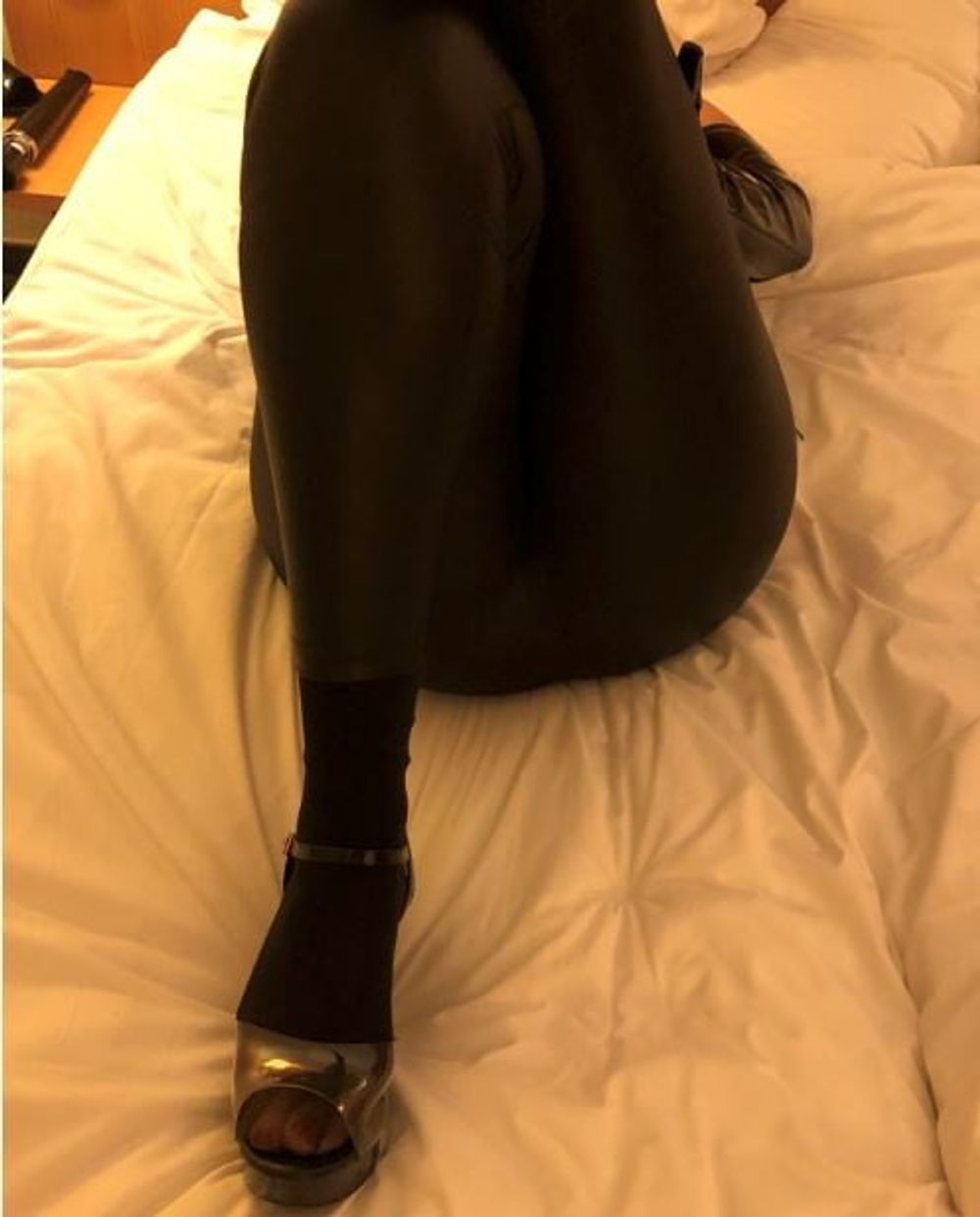 Heels, Leggings, Corset and Blowjob #45