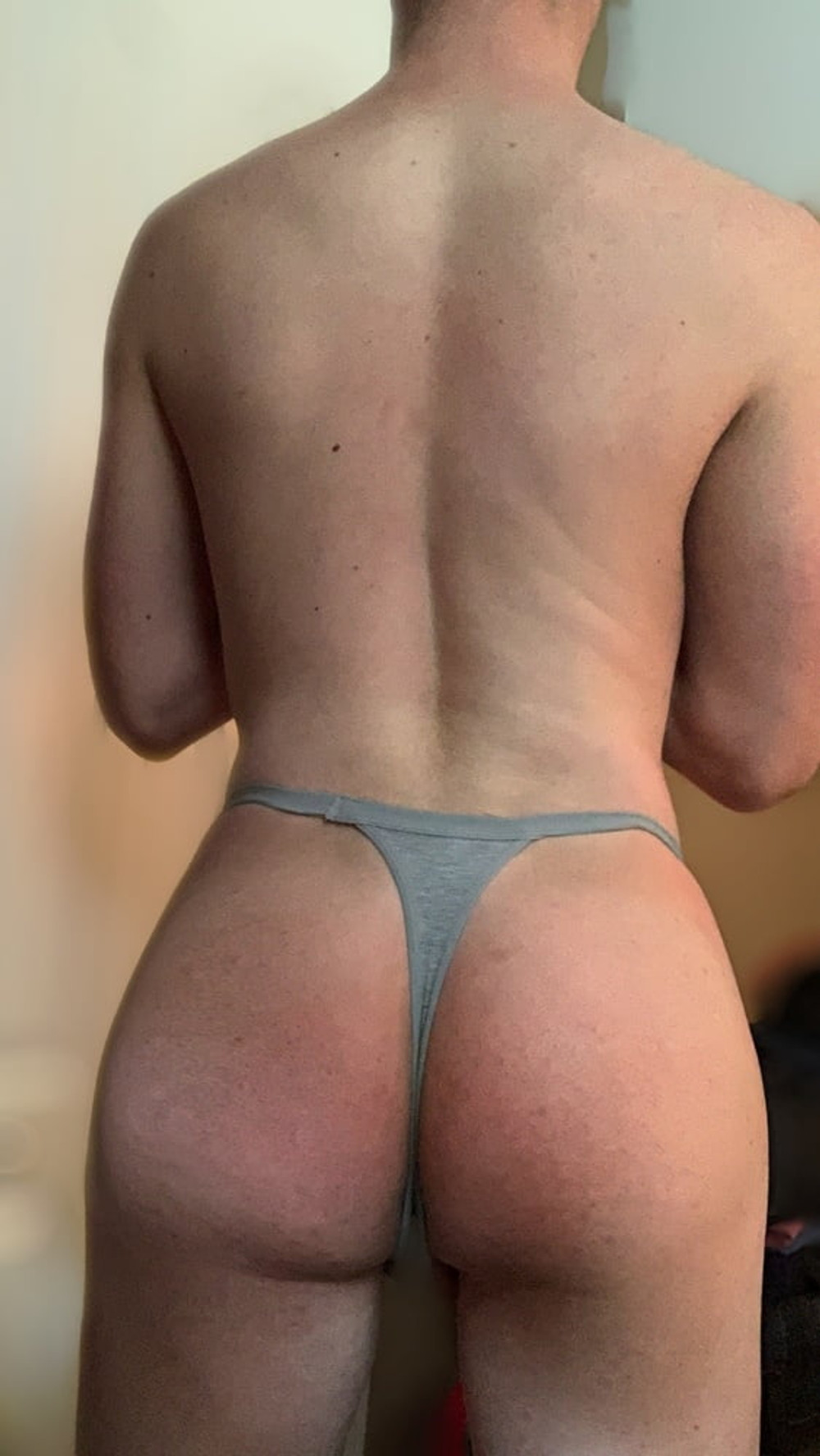 Grey thong tease  #21