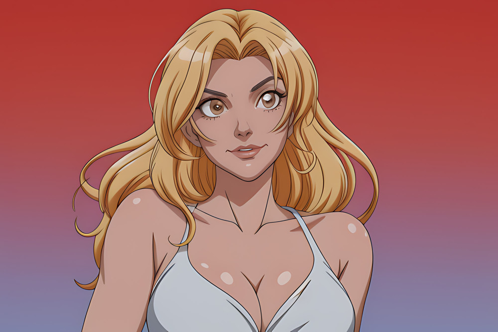 Hottest Teasting Big Breast Blonde Hentai #8