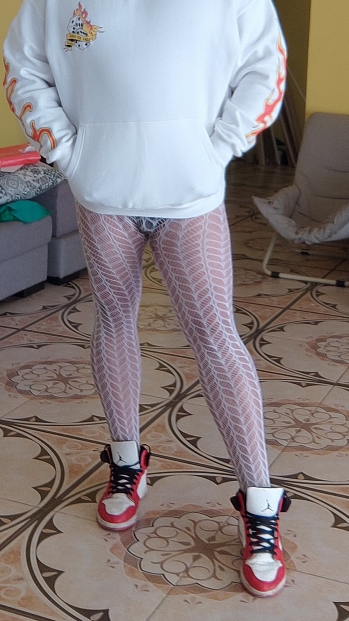 More  sexy white pantyhose #7