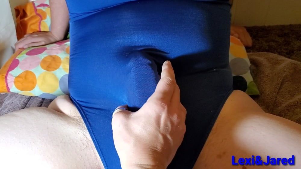 Handjob Big Dick in Spandex One Piece #12