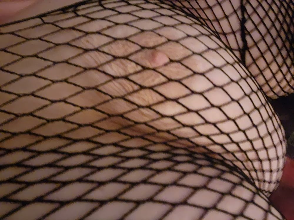 Wet Cookie Jar and tits in fishnet #7