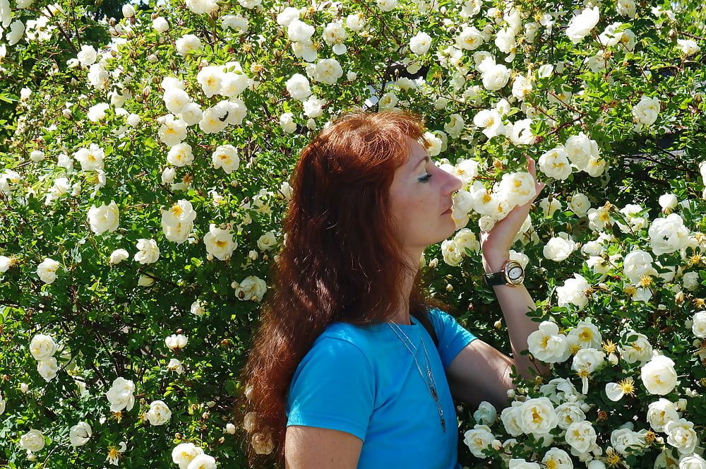 My Wife in White Flowers (near Moscow) #12