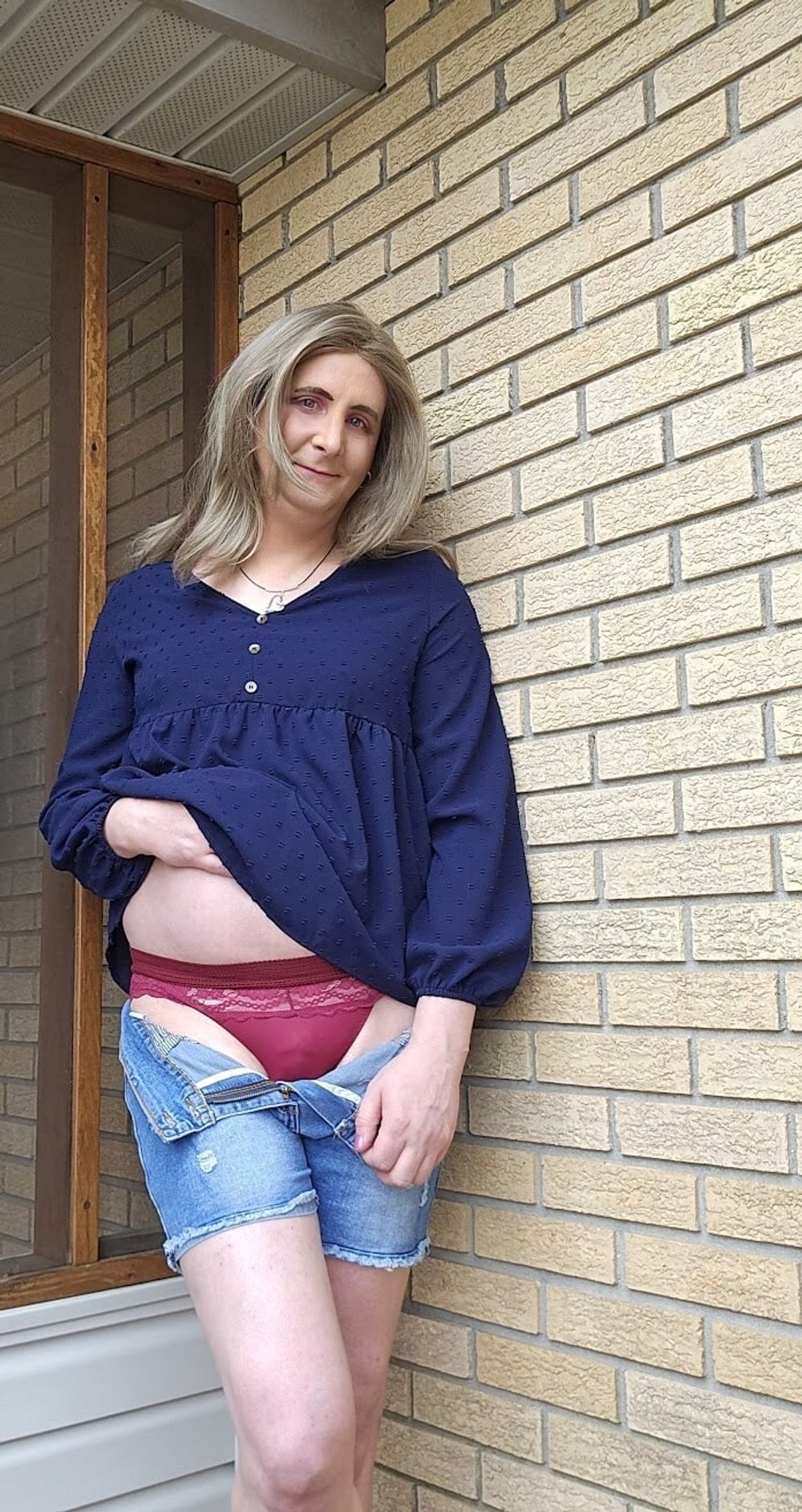 Crossdressing fun outside #23