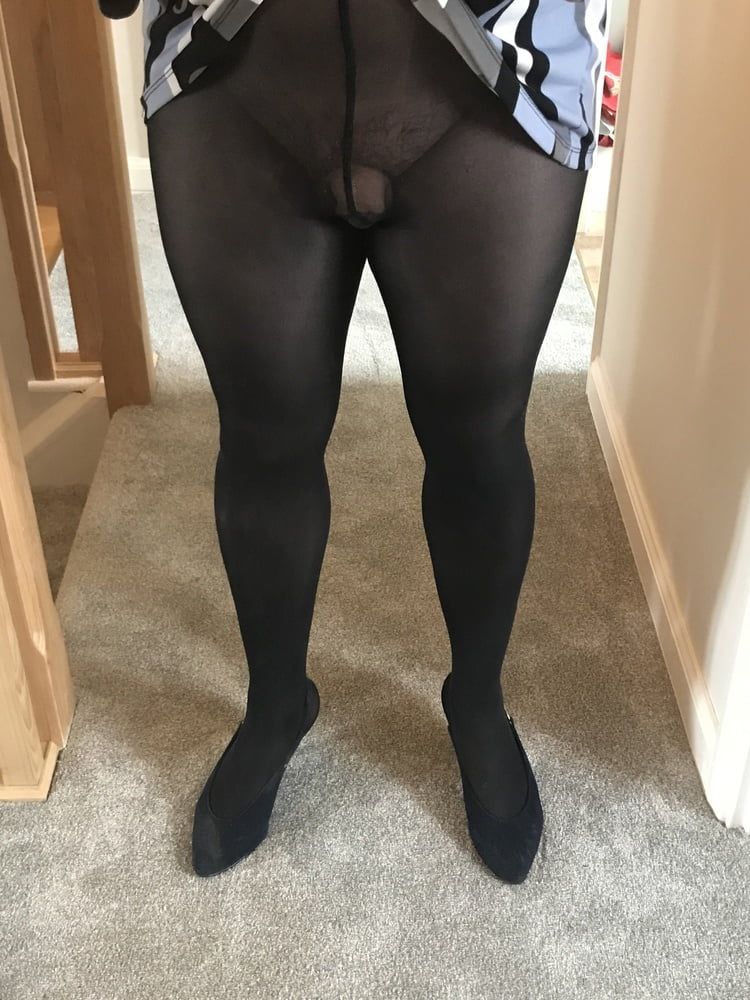 Blue opaque tights #47