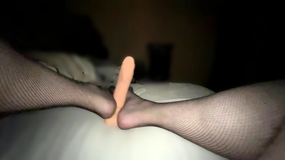 Footjobs in Fishnets