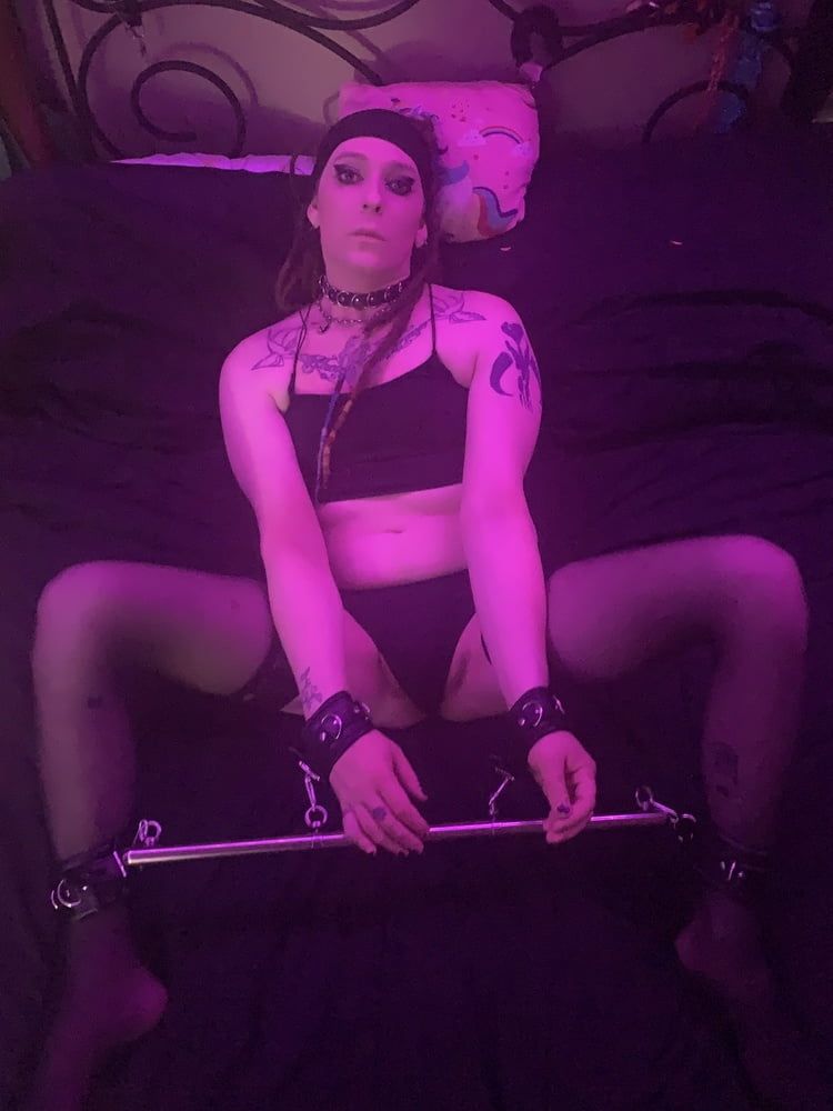 Goth Trans girl in bondage  #11