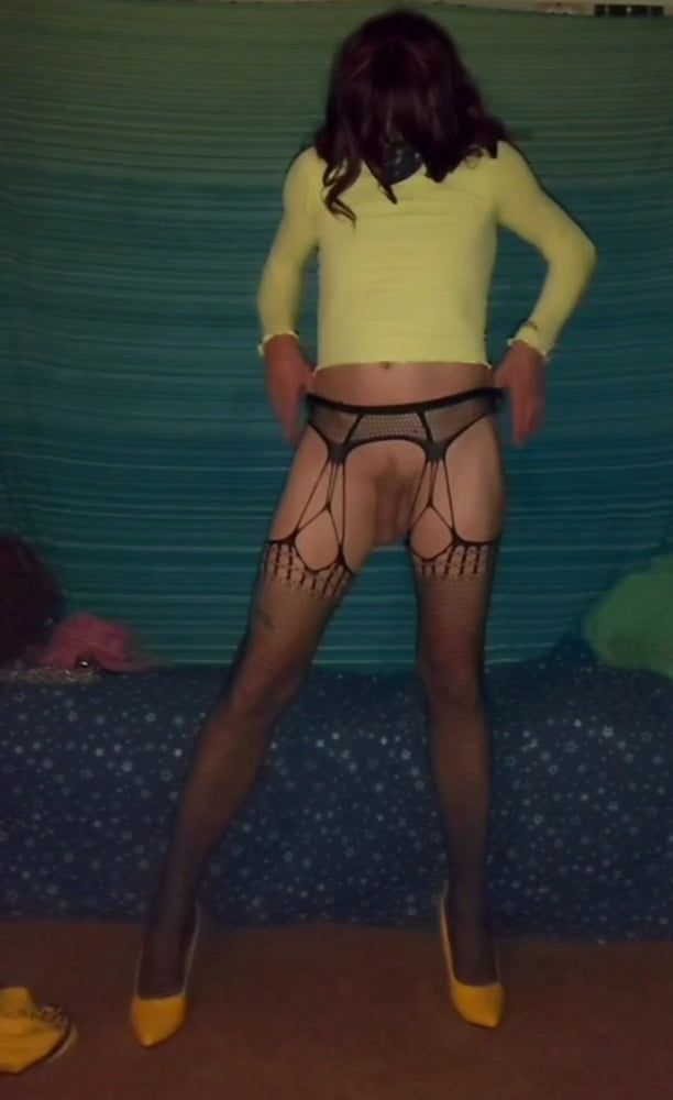 Yellow lil fuck toy shorts  #56