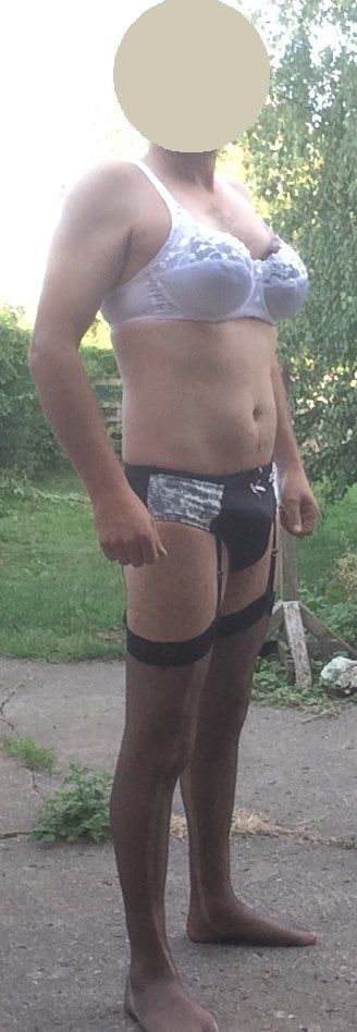 Crosdressing and stripping outside. #7