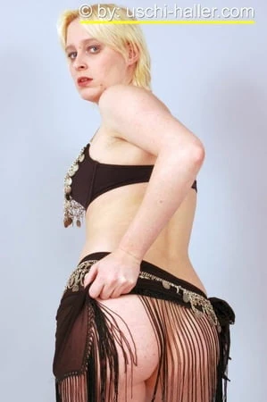 photo shoot with blonde cum slut dany sun as a belly dancer         