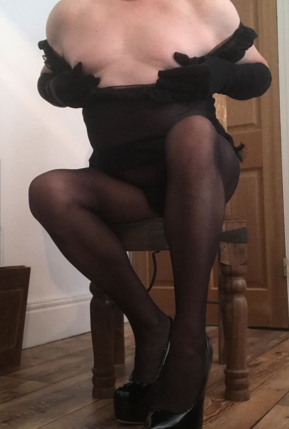 sexy slut in sheer black tights (3) #3