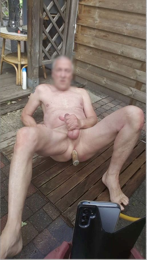 exhibitionist anal dildo fuck exhibitionist belly cumshot  #2