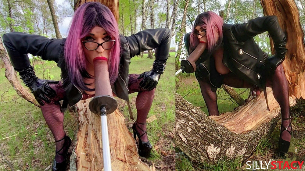 Bad Sissy girl Stacy walking in the field #17