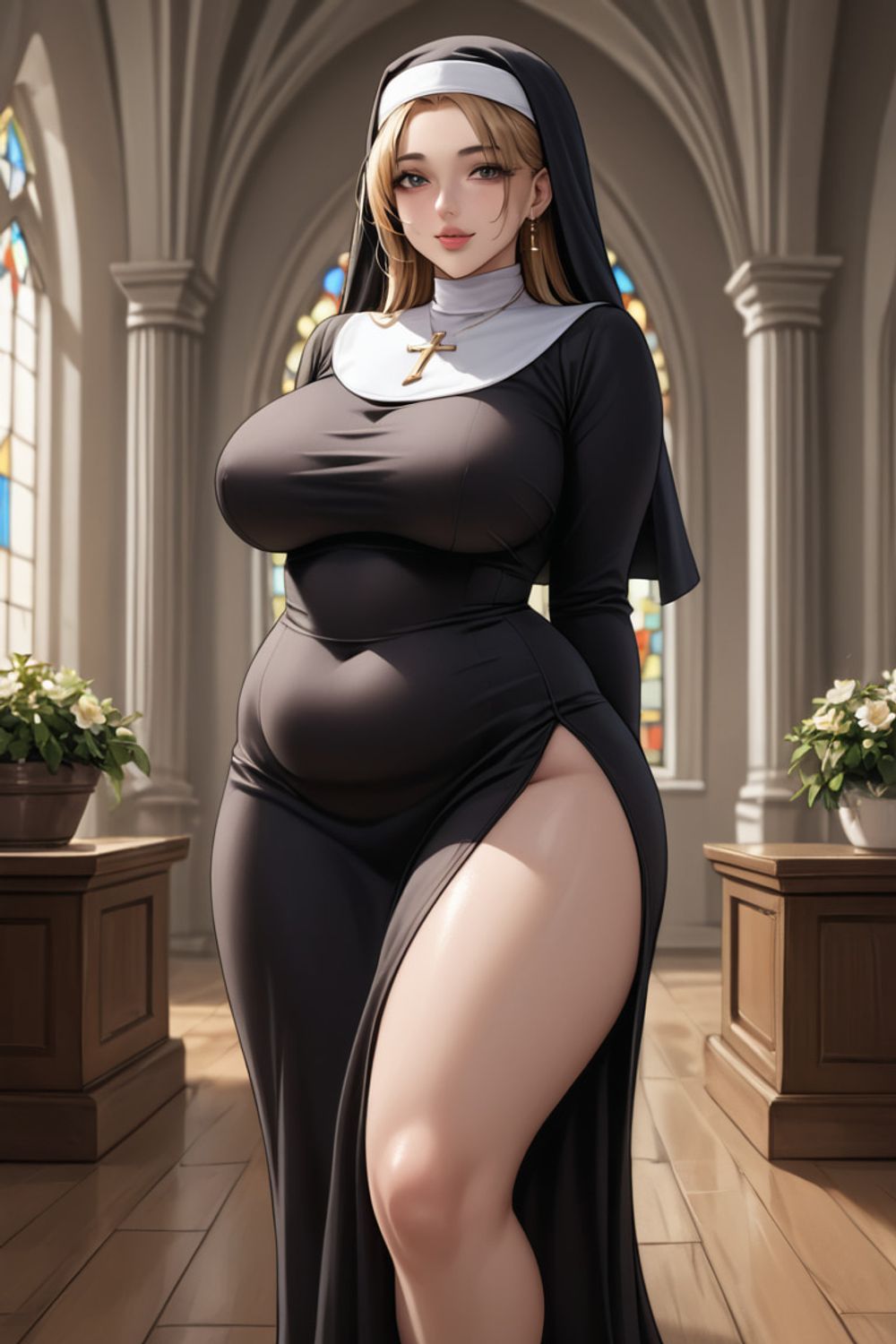 Attractive Busty Nun #5