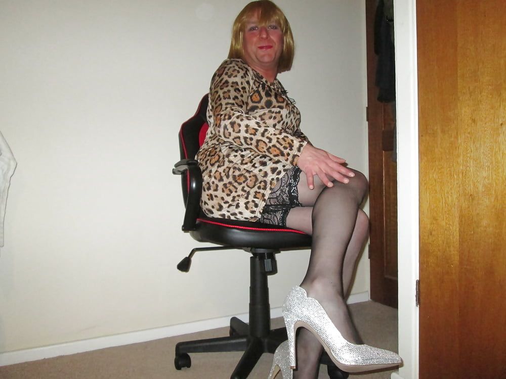 LEOPARD PRINT DRESS AND SLUTTY HEELS #17