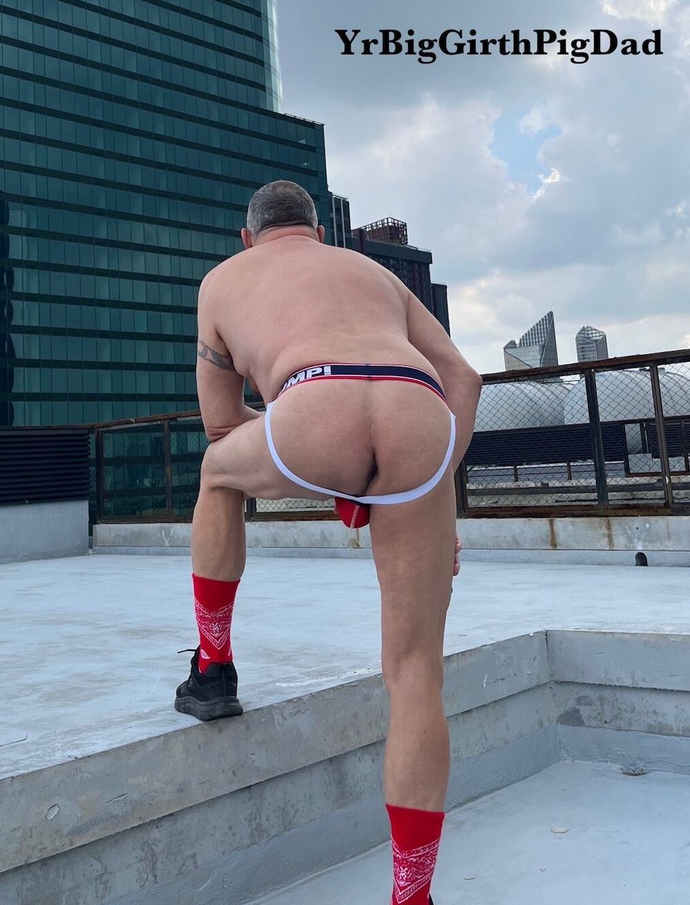 New Jockstrap collection on the roof of my condo. #17