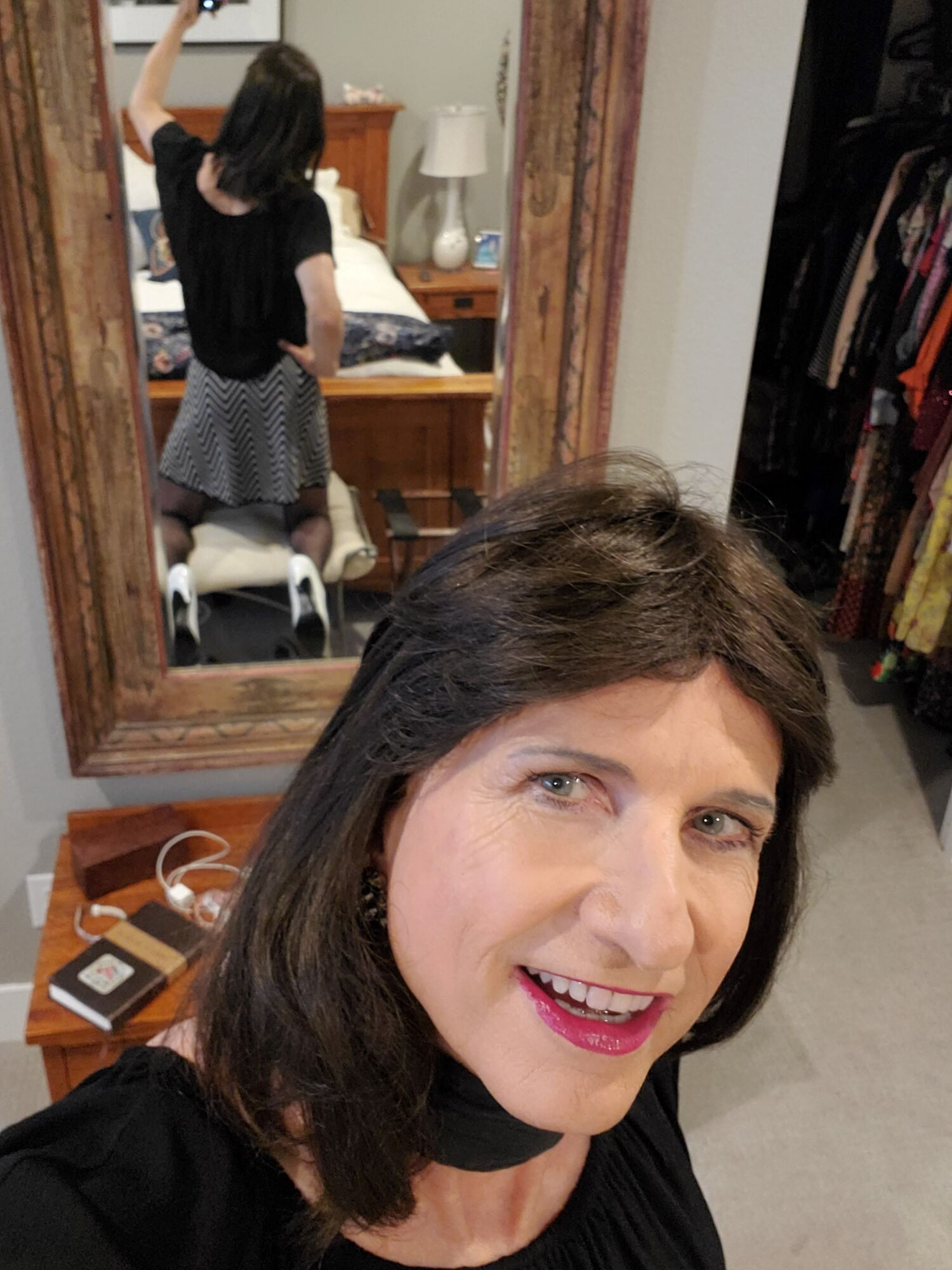 Black and White mini skirt #10