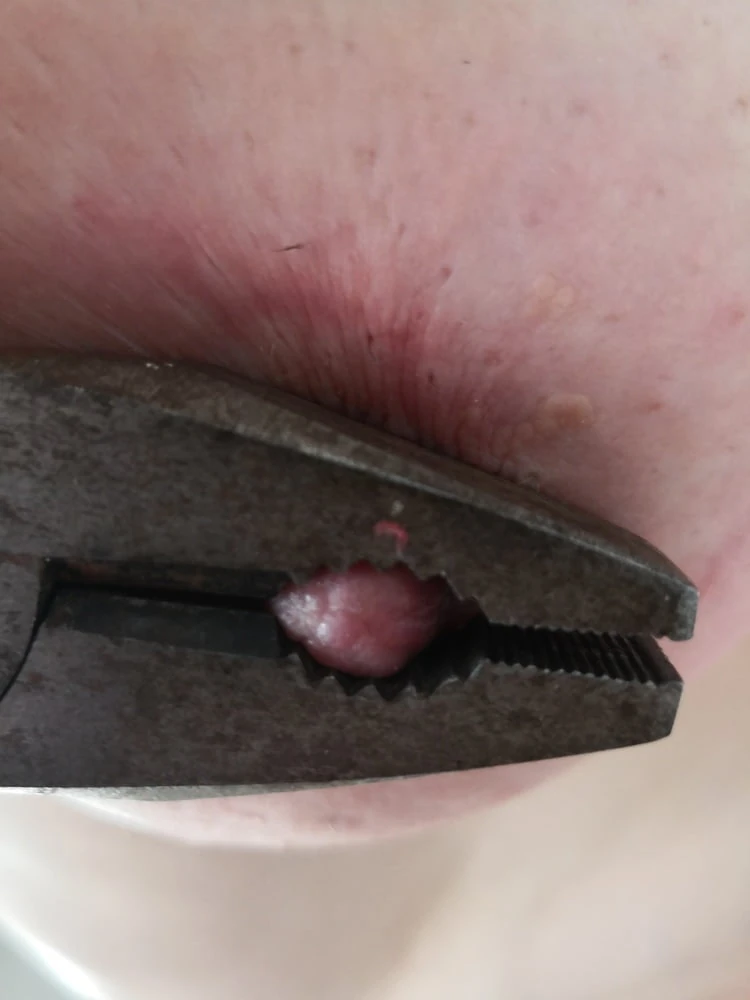 Pliers on my nipples #2