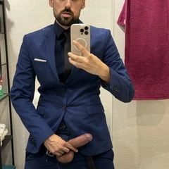suited Daddy Jerks Off and Blows a Massive Cumload
