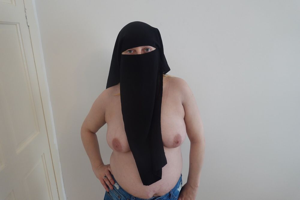 Wearing Shorts and pantyhose in Niqab  #18