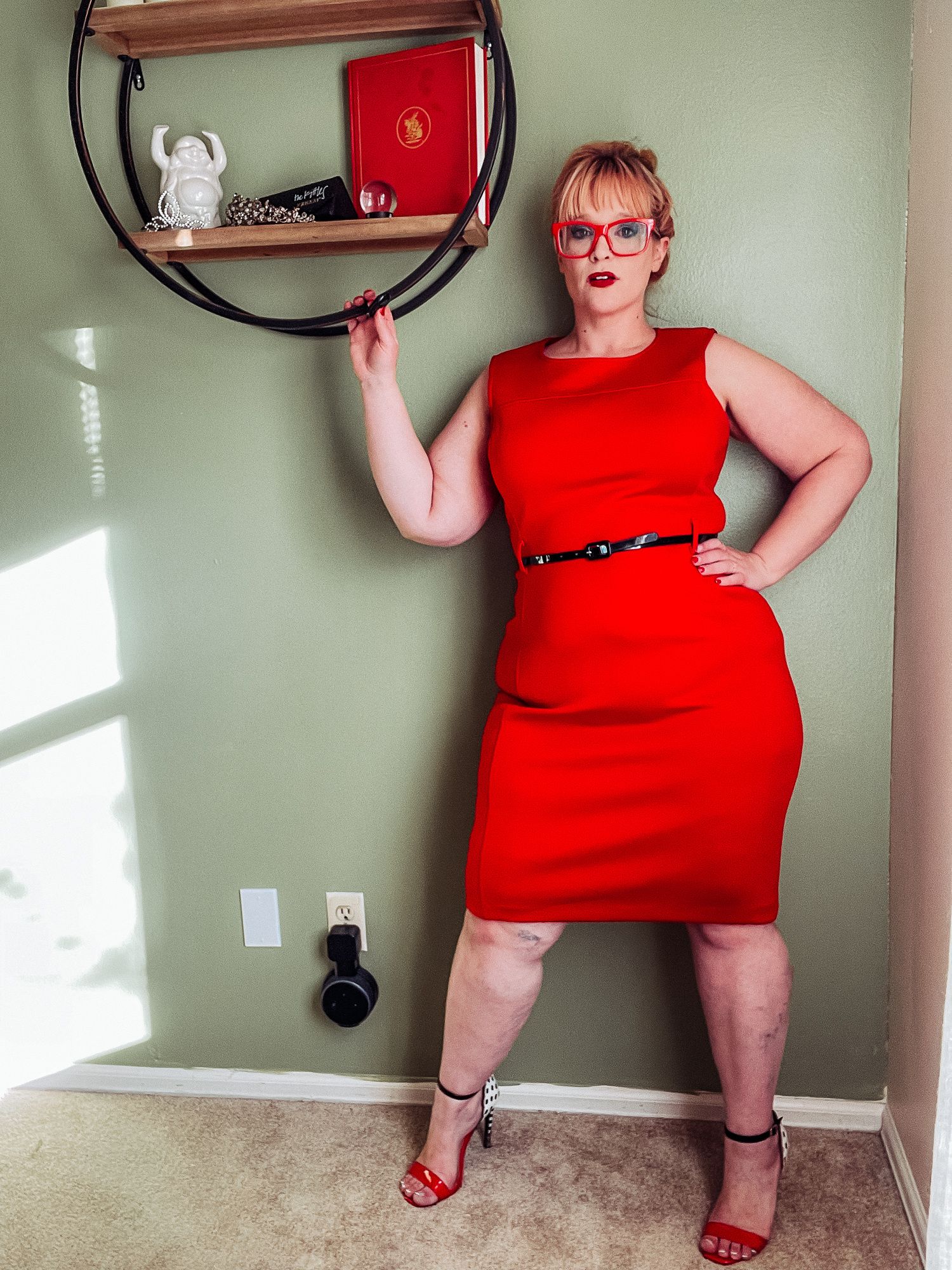 Red Dress and heels on your favorite BBW #9