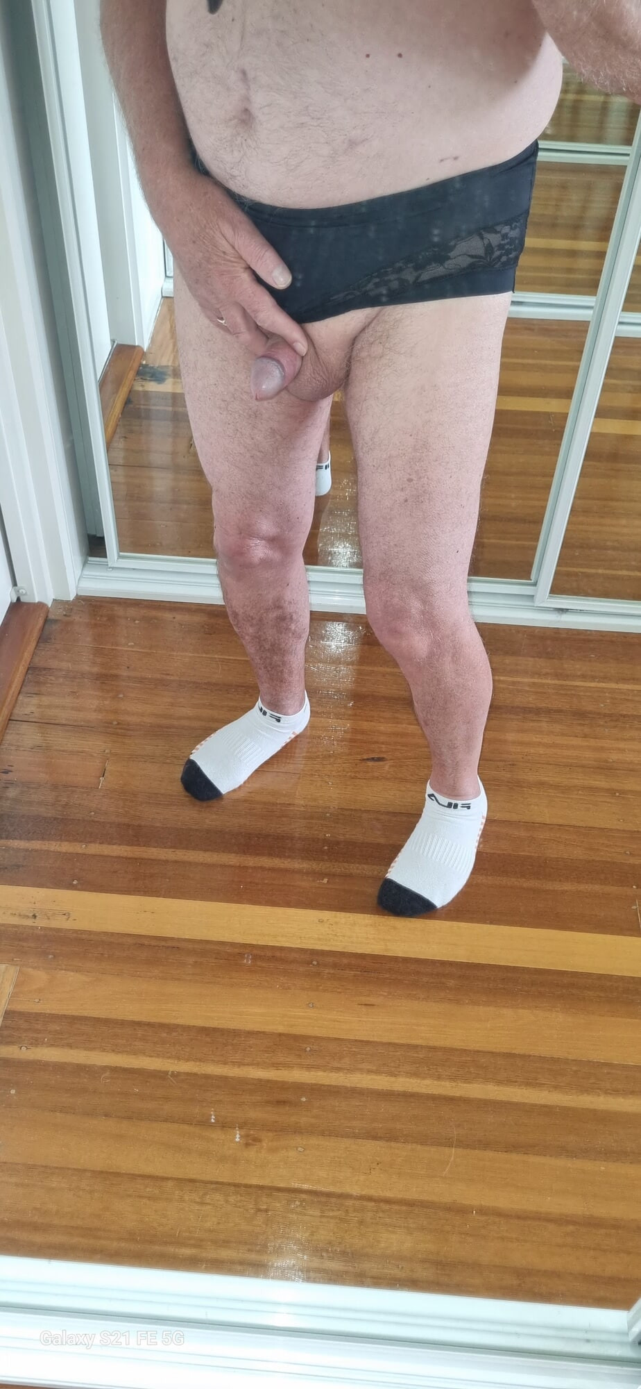 Little cock in panties 