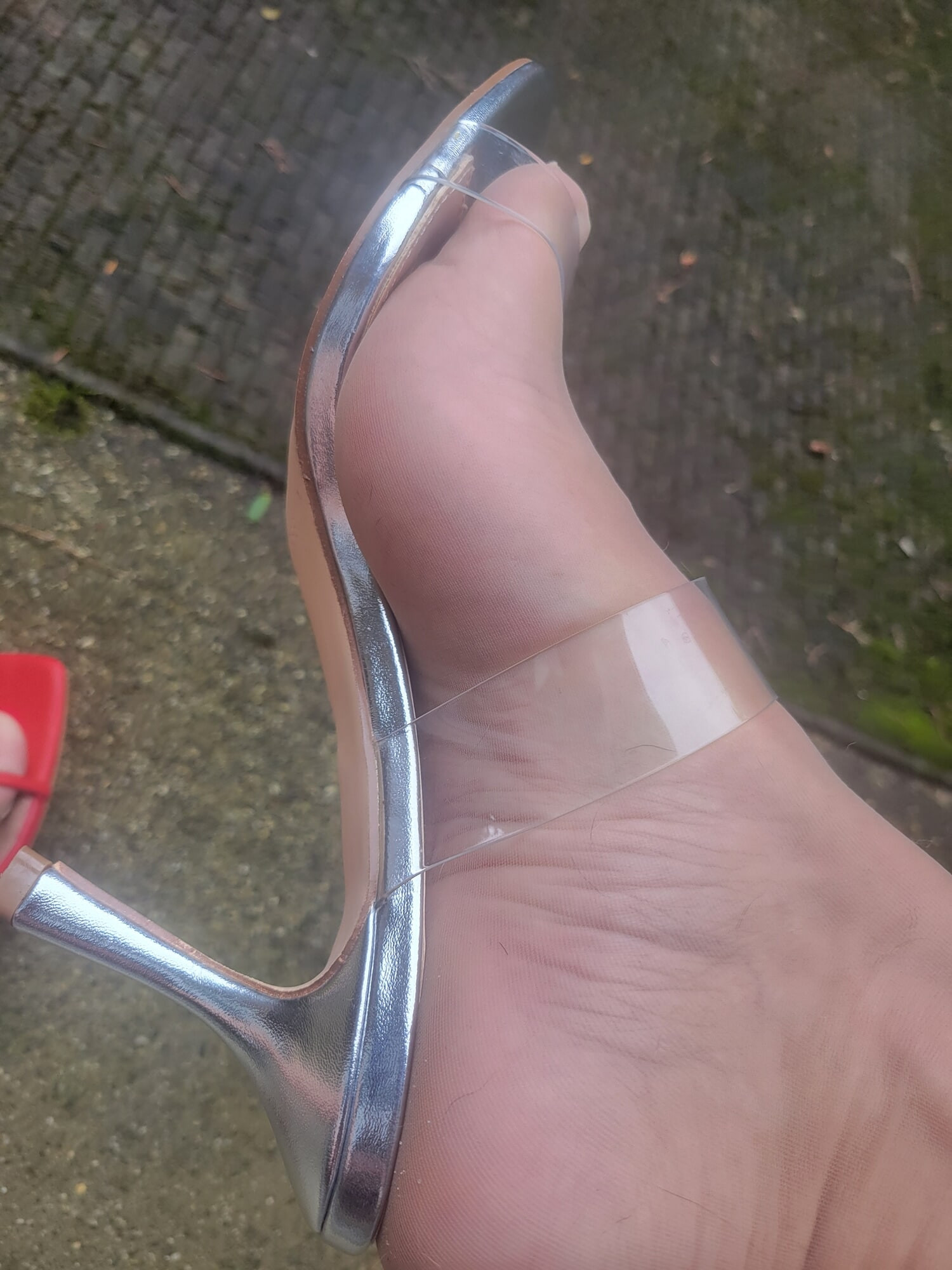 Pretty Male Feet In Heels and Nylons Big Cock #6