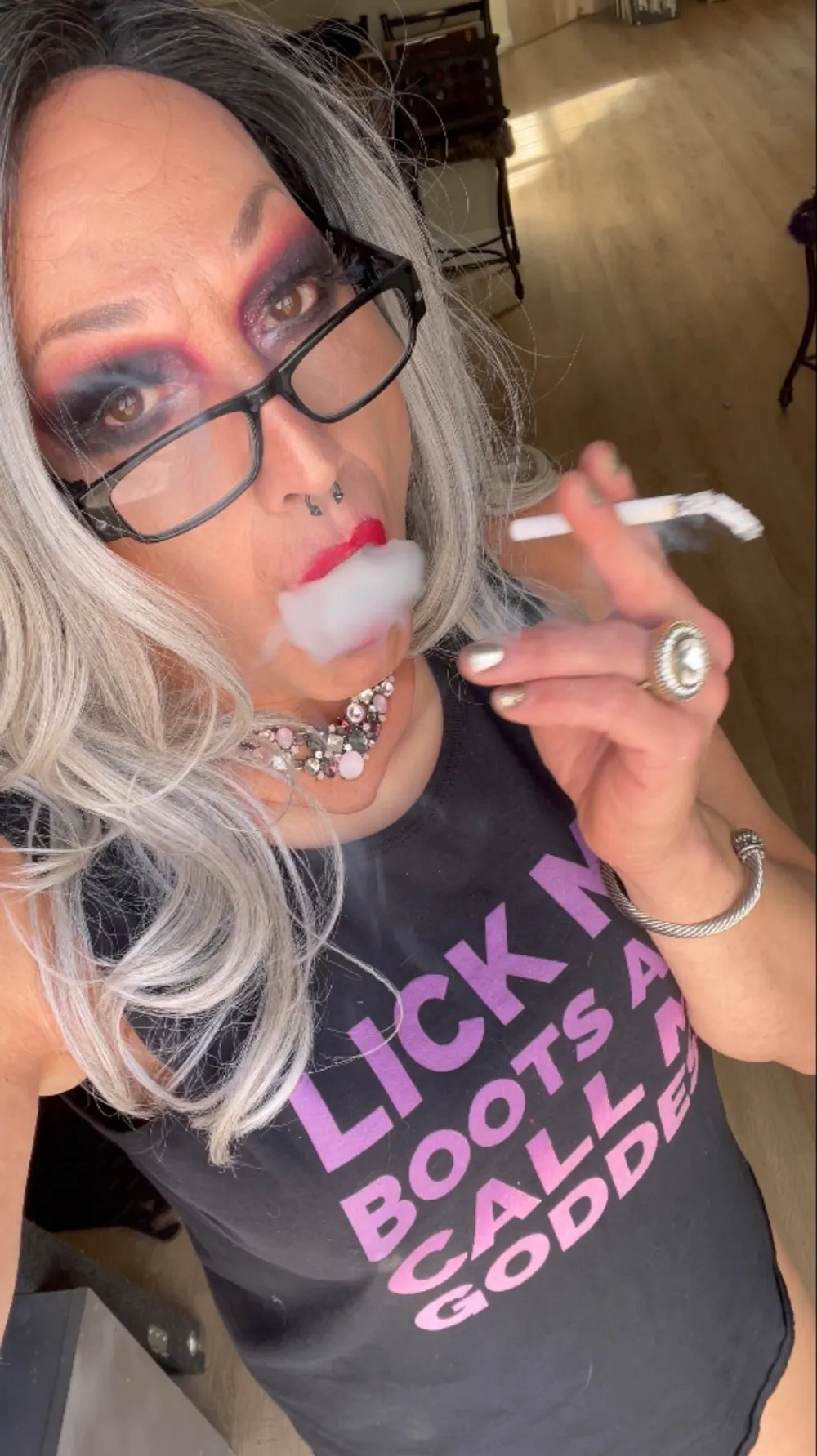 Trans Goddess Smoking Fetish