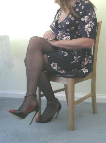 Tea Dress and Stockings #7