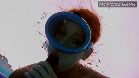 minnie manga blue dildo fun underwatershow         