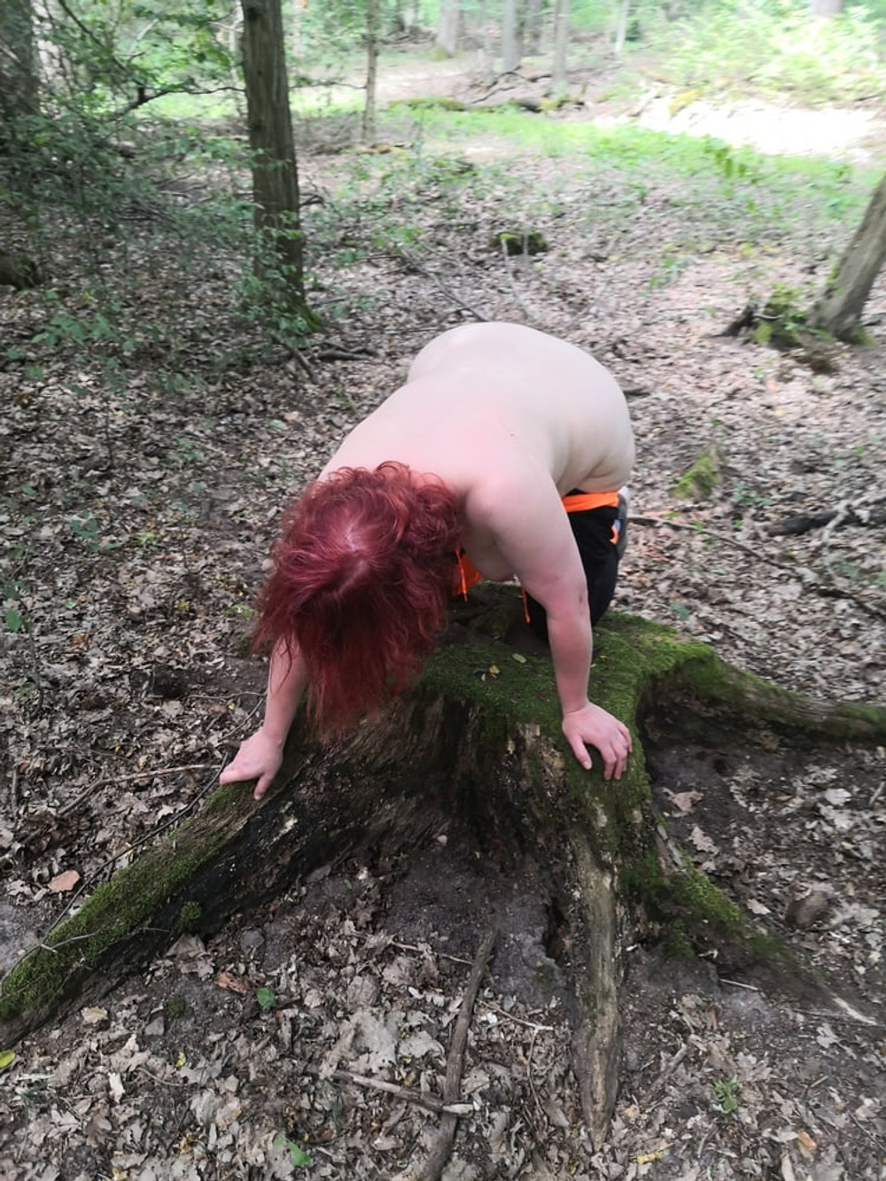 Bare naked tits and ass in the woods #15