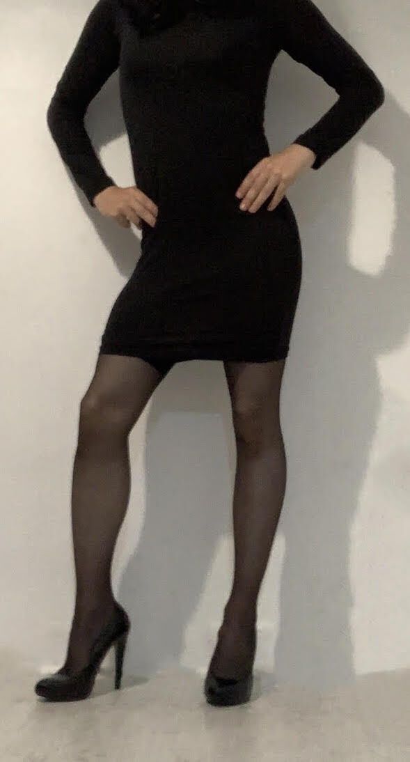 BLACK DRESS AND STOCKINGS #15